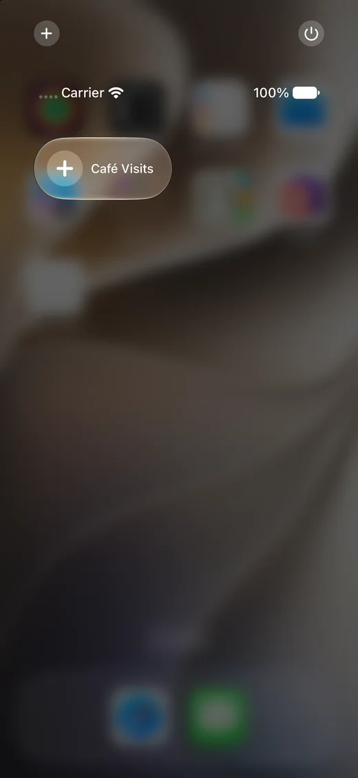 Add from Control Center