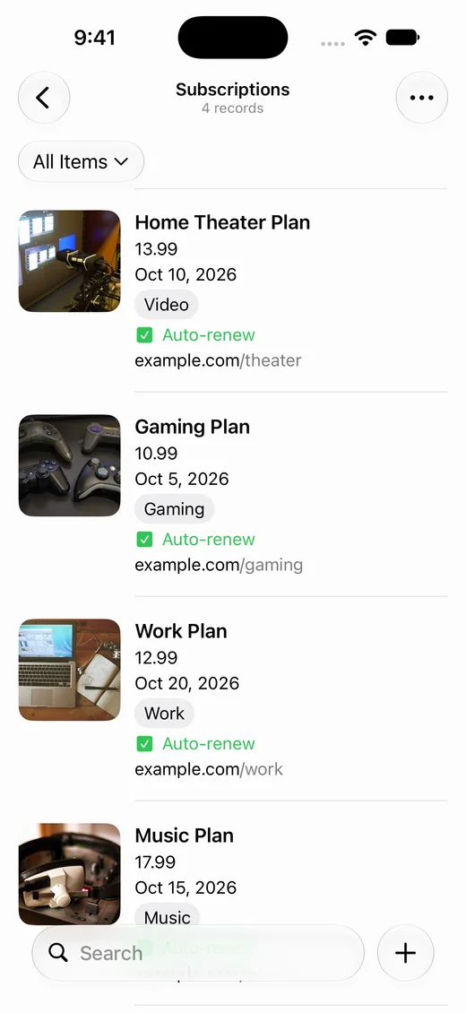 Compare your services in one list.