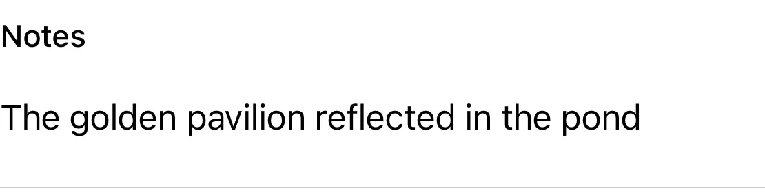A Clastly record with a text field