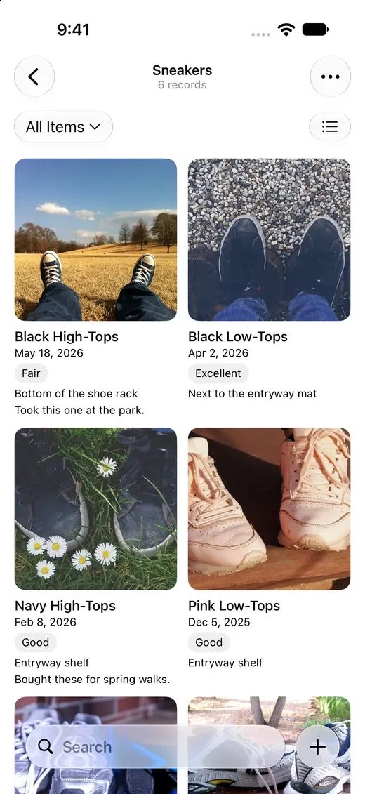 Gallery view on iPhone