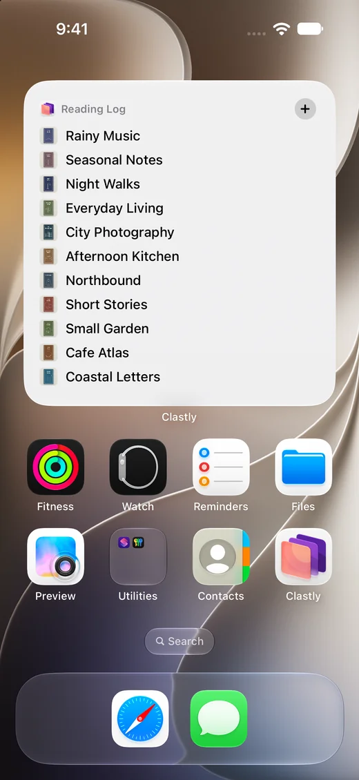 Show recent records on your Home Screen